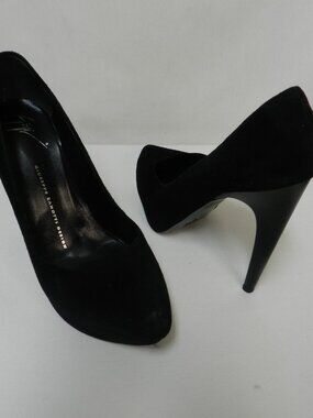 Giuseppe Zanotti Suede black hidden platform heels pumps Italy Size Sz 37.5  7.5